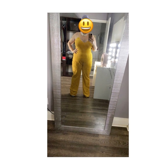 ‘Just A Fling Suede Jumpsuit’ - Mustard💛 - Picture 6 of 7